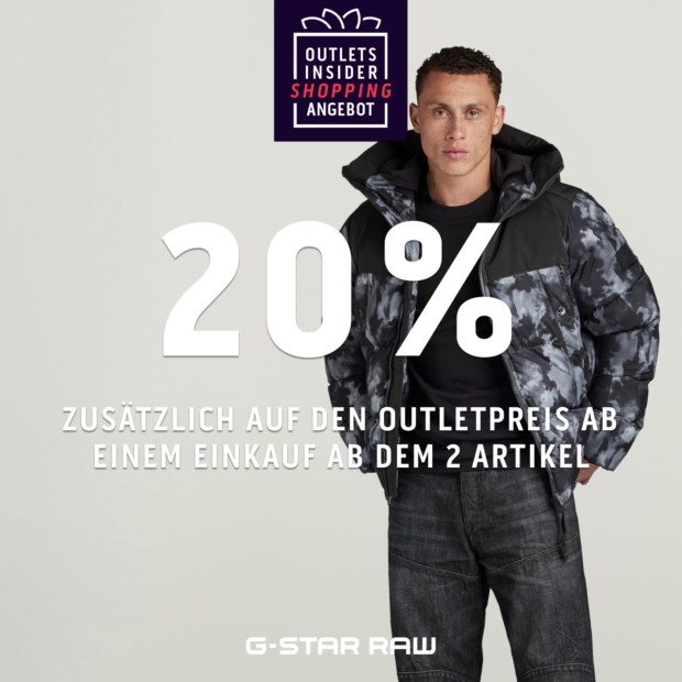 G-Star 20% ab einem einkauf ab 2 Artikeln - OIS