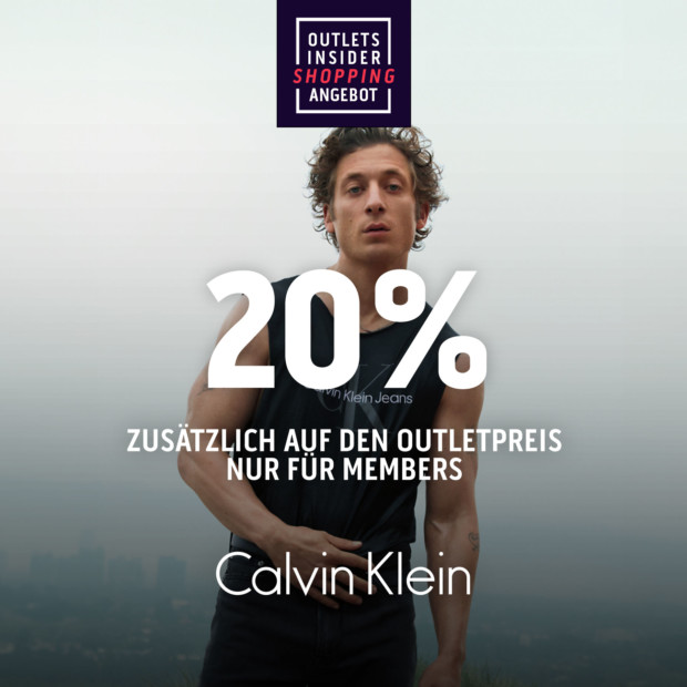 Calvin Klein 20% zusätzlich auf den Outletpreis OIS