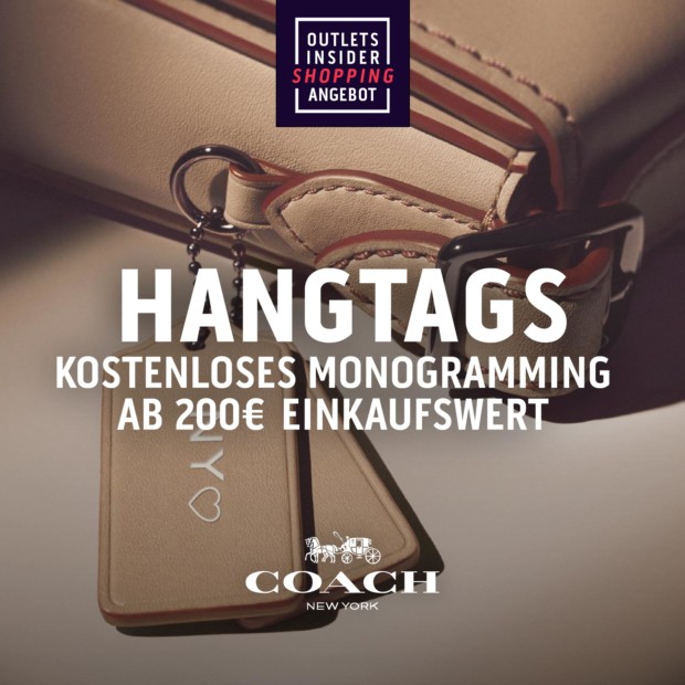 Coach ab 200€ kostenlos ein Hangtag und eine Gravur- OIS