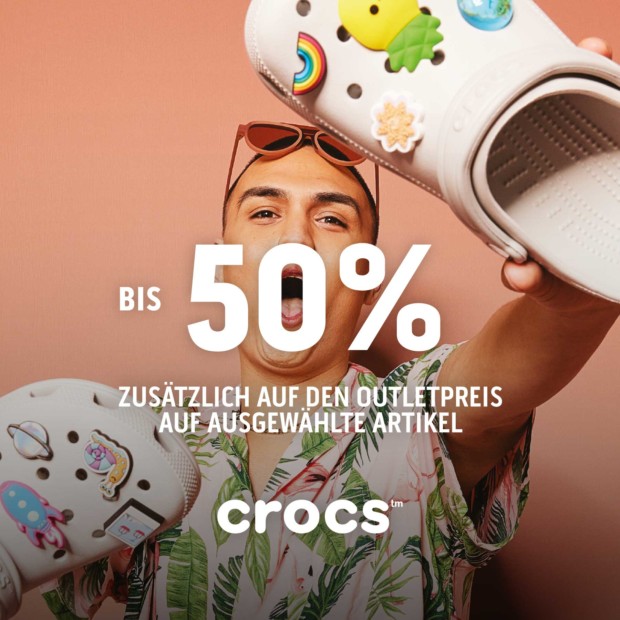 Crocs bis zu 50% auf ausgewählte Artikel