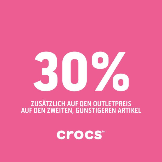 CROCS - 30% auf den 2. Artikel