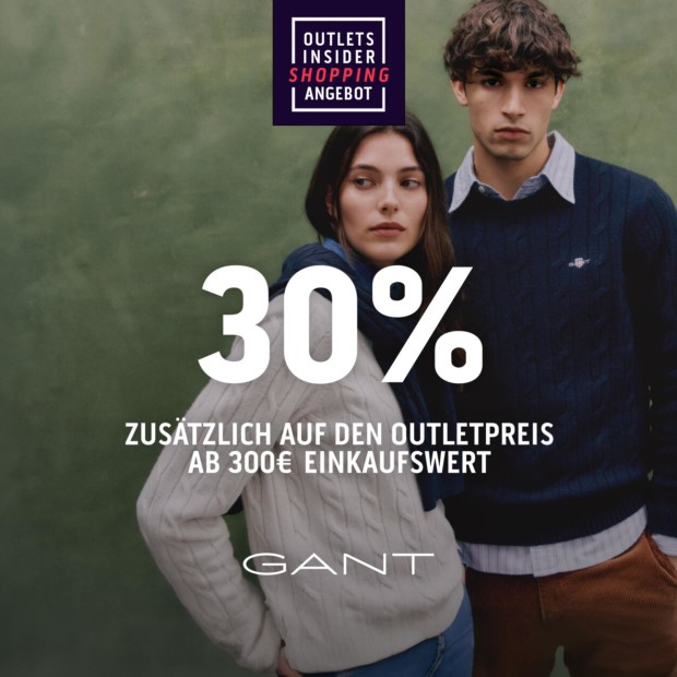 Gant 30% zusätzlich ab 300€ - OIS