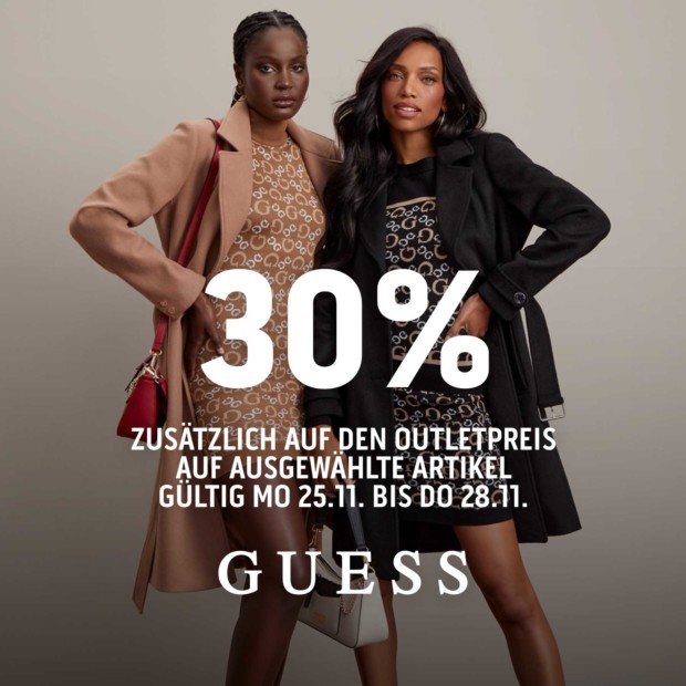 GUESS 30% auf ausgewählte Artikel - bw2411