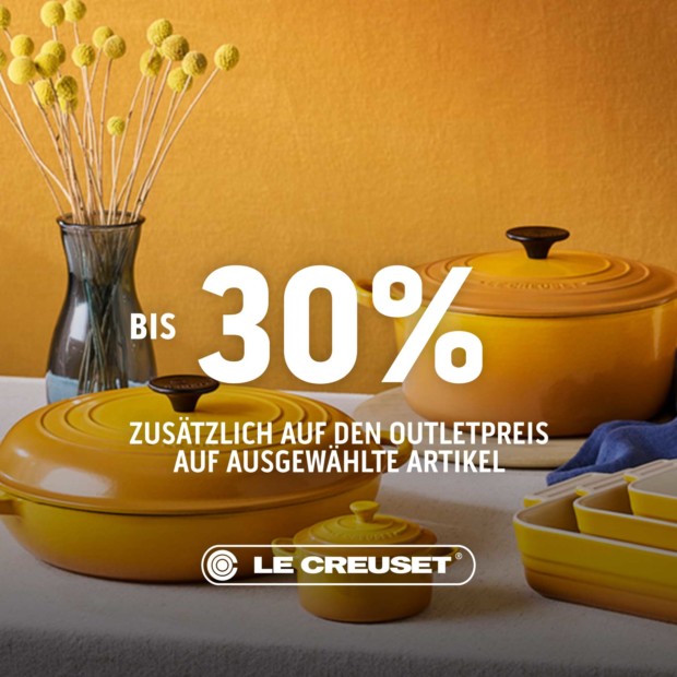 Le Creuset bis zu 30% auf ausgewählte Artikel