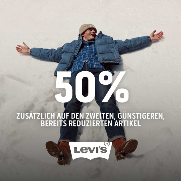 Levis 50% zusätzlich auf den 2. Artikel