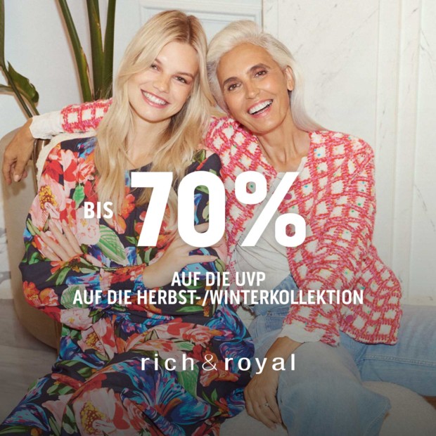 Rich & Royal 70% auf die Herbst/Winter Kollektion