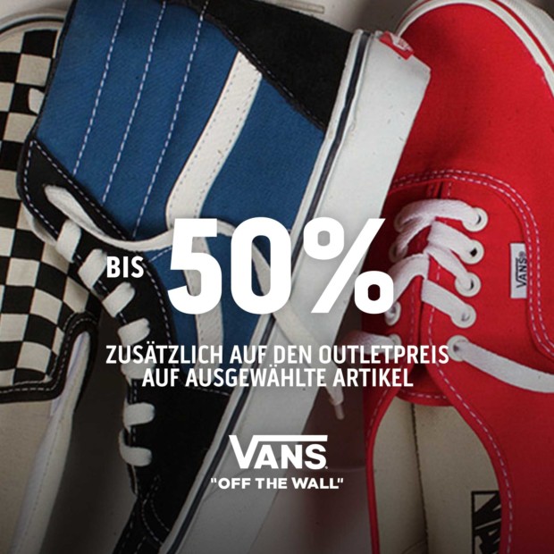 Vans bis zu 50% zusätzlich auf ausgewählte Artikel